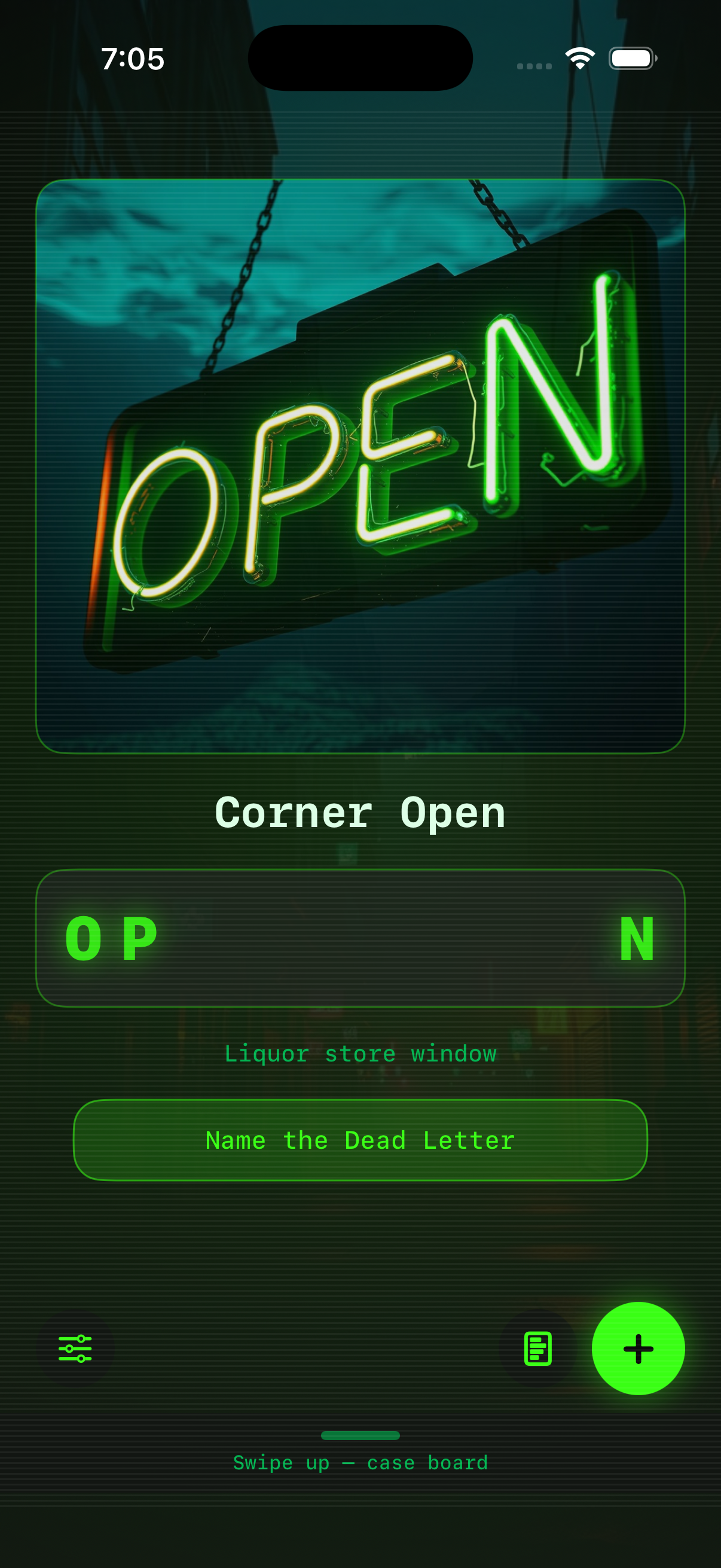Buzz canvas with neon cases